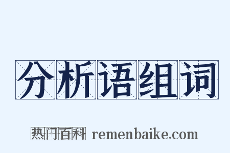 分析语组词是什么意思的图片